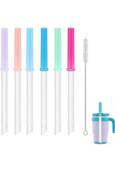Generic 6 Pack Replacement Straw Set Compatible with Reduce Kids Tumbler, Straw Replacement for Reduce Tumb