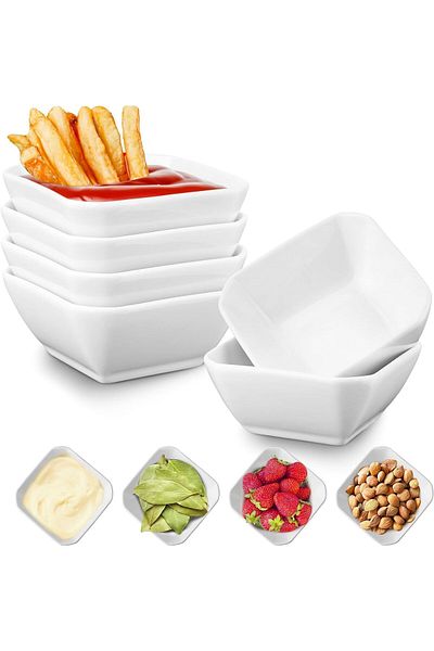 Generic YelaJoy 6 Pack Soy Sauce Dishes, 3 oz Ceramic Dipping Bowls, Pinch Bowls, Small Dip Bowls Set, Sauc