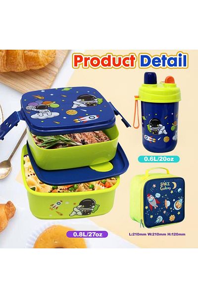 Generic Maxmana Secret Lunch Box for kids Bento Box Set Stackable Bento Lunch Box & Water Bottle with Insul