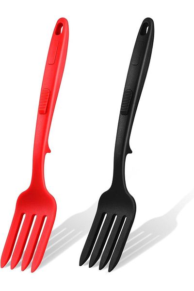Generic Silicone Flexible Fork, Silicone Fork, Heat-Resistant Cooking Fork Dishwasher Safe Blending Fork Ki