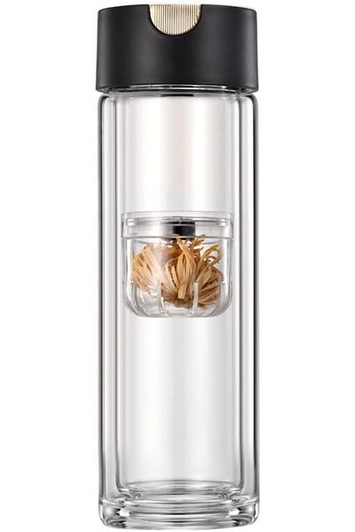 Generic BIGTHREE Portable Tea Mug with Magnetic, Filters Tea Water Separating Drinking Bottle, Double Wall