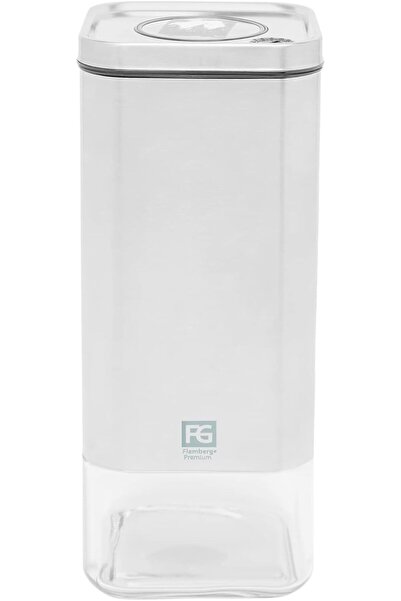 Flamberg Premium Storage Jar, 1.3 Liters, Silver