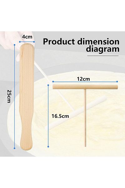 Generic HLMYER 1 Pcs Crepe Spreader and 1 Pcs Spatula,Crepe Stick Set for Cakes Desserts Cheese,Pancake Spr