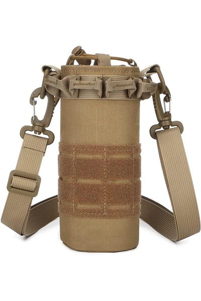 Generic SYOSI Portable Tactical Water Bottle, 1050D Nylon Portable Water Container Pouch Bag Carrier for Ca