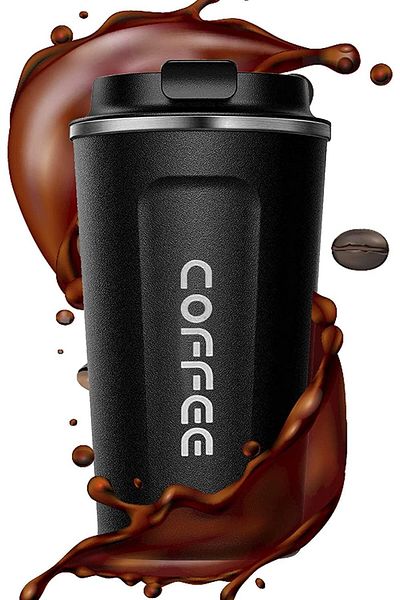 Generic Biki Travel Coffee cup - Stainless Steel Insulated Coffee Cup Mug,Leak Proof, Snap-Up Lid, Reusable