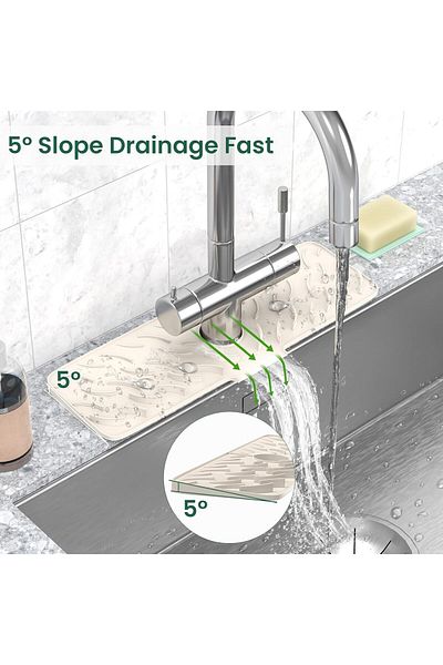 Generic Silicone Faucet Splash Guard, Silicone Faucet Handle Drip Catcher Tray, Faucet Handle Drip Catcher