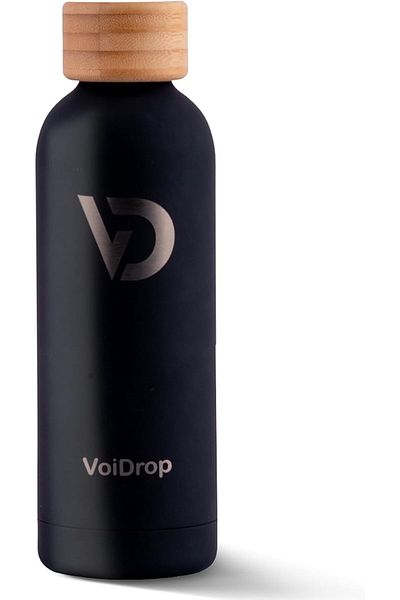 Generic VOIDROP-Thermal Bottle - Bamboo cap bottle-Vacuum Insulated Water Bottle-Double Layer Stainless Ste