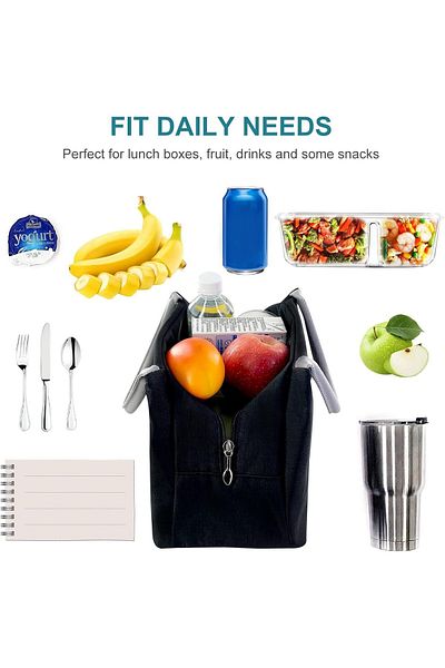 Generic Excefore Insulated Lunch Bag, Lunch Bag for Women Men, Wide Open Easy to Clean Insulated Lunch Bag