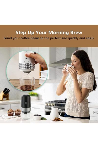 Generic Wantoty Electric Burr Coffee Grinder, Portable Rechargeable Coffee Bean Grinder, Coffee Grinder wit