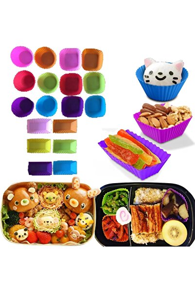 Arabest 36-Piece Silicone Lunch Box Dividers,Mixed Colors,Multipurpose,for Ki...