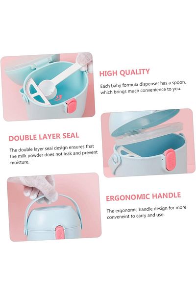 Generic 2 set milk powder box container for baby food formula holder Large-capacity baby food supplement, r