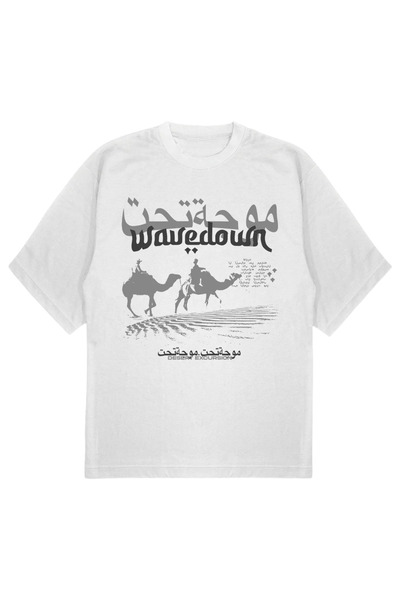 SVART WEAR تي شيرت للجنسين مطبوع مقاس كبير من EXCURSION Desert Excursion Wave...