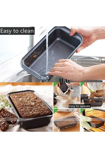 Generic MOMENT Carbon Steel Nonstick Loaf Pan with Easy Grips Handles for Baking Homemade Bread, Brownies a