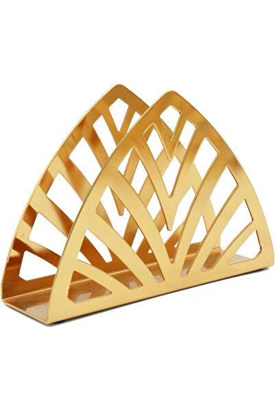 Generic حامل مناديل معدني، منظم مناديل قائم بذاته ذهبي اللون، حامل مناديل طعا...