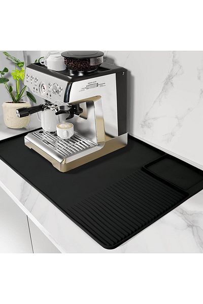 Generic Andgogo Coffee Mat ，Silicone Coffee Bar Mat for Countertop Coffee Maker Mat with Raised Edges Coffe