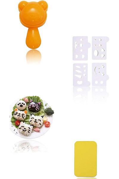 Generic Sweet seven Transform Mealtime with Cute Animal Sushi Shapes! Easy DIY Rice Ball Mold for Kids. Cre