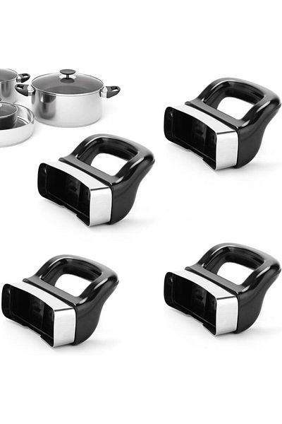 Generic 4Pcs Pot Short Side Handle, Metal Pressure Pan Cooker Handle Ear Replacement Part,Handgrip for Meta