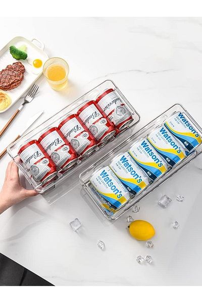 Generic Cranviech Soda Can Organizer for Refrigerator - Auto Rolling Can Dispenser Soda Can Holder Storage