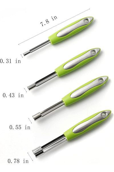Generic Tazweeq 4 Pack Apple Corer, Set of 4 Sizes, Corer and Pitter with Comfortable Rubber Handle, for Fr