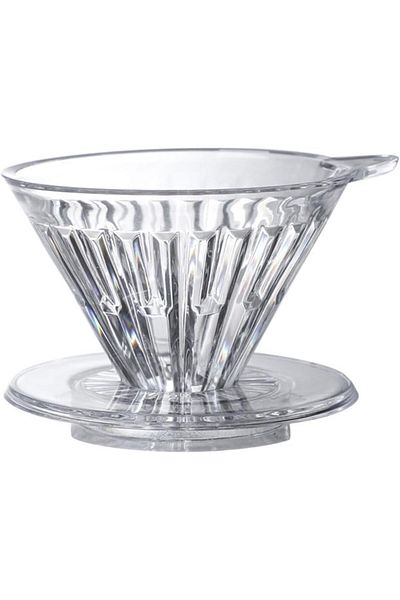 Generic V60 Clear Acrylic Coffee Drip Filter Funnel, Size 01 | Ideal for 1-2 Coffee Cups, Easy to C