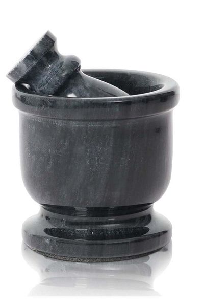 Generic Radicaln Marble Mortar and Pestle Set, Black, 2.5" Inches Handmade Spice Grinder, Small Garlic Crus