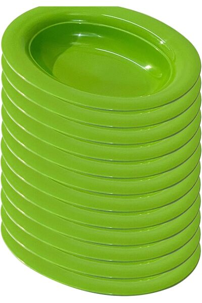 RENOVO Set of 12 Oval Plastic Serving Trays, Large Reusable Dishes for Partie...