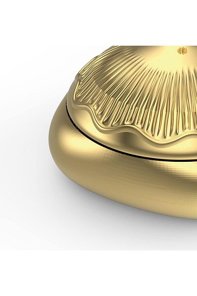 Generic Al Saif hadiir Serving Tray with Lid, Colour :Gold