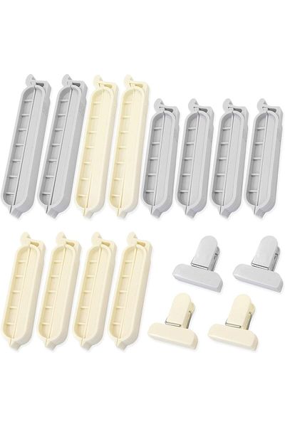 Generic Excefore 16 PCS Bag Sealer Clips, Food Seal Clips, Plastic Duty Air Tight Clips, Moisture-Proof Sna