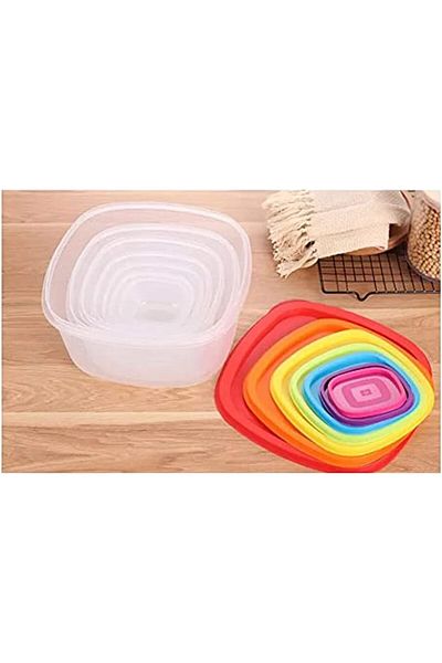 Generic 7PCS/set food Storage Containers with Lids Perfect for Cereal, Flour or Sugar Air-Tight, Freezer-Sa