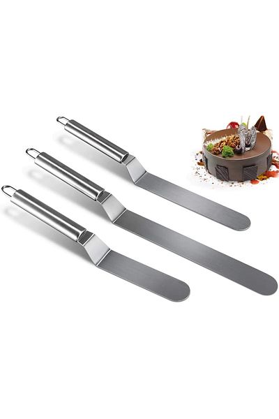 Generic DELFINO Icing Spatula Set, Palette Knife Stainless Steel Cake Decorating Spatula Professional Kitch
