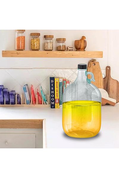 Generic Skywin 1 Gallon Glass Jar With Lid, Water Bottle With 38mm Screw Cap - Clear One Gallon