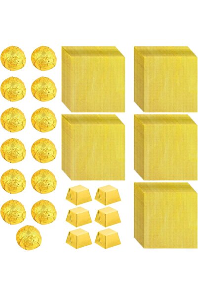Generic أغلفة حلوى من رقائق الألومنيوم، 300 قطعة، مقاس 4×4 بوصة، أغلفة حلوى ذ...