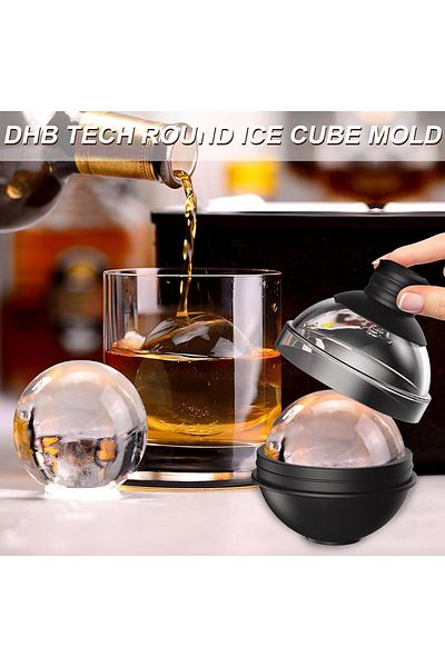 Generic DHB tech 4 Pack Ice Cube Tray,Round Silicone Ice Cube Mold, Individual BPA Free Ice Ball Makers wit