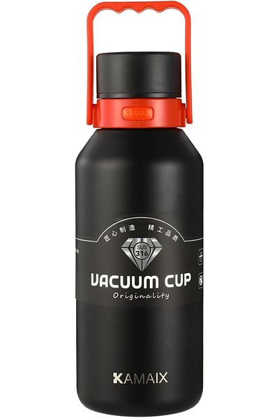 Generic KEYSJEFF 1L Insulated Stainless Steel Water Bottle With Handle - Large Double Wall Sport Bottle, On