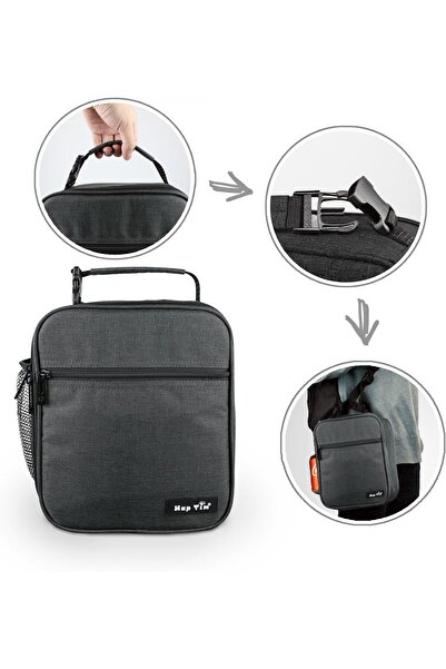 hap tim Large Insulated Lunch Cooler Bag, Model AE-18654-DG, Black
