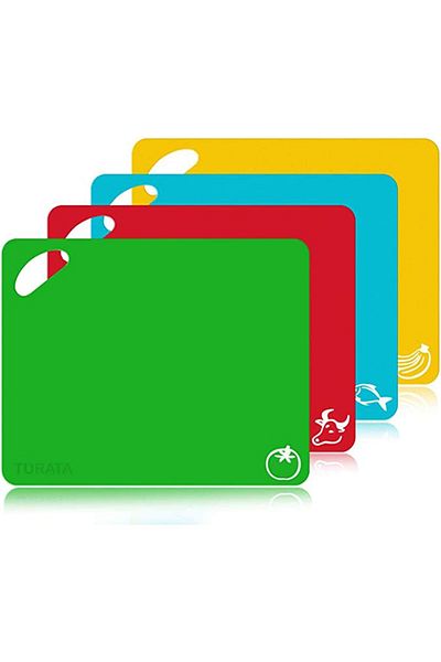 Generic ELECDON Cutting Board,Chopping Boards Set Colorful Plastic Antibacterial Non Stick for Meat Fish Ve