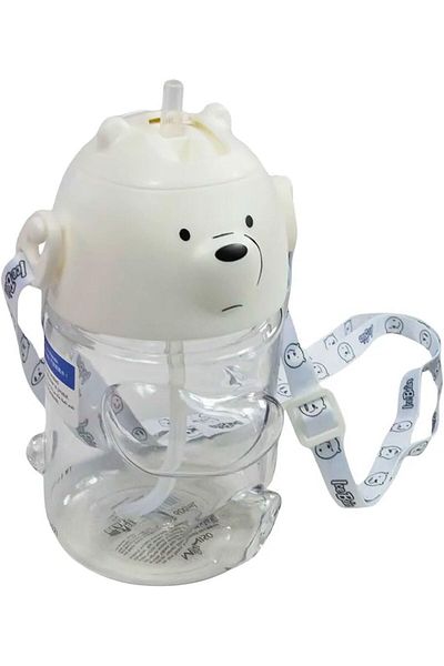 Generic Three Bears Series Plastic Water Bottle 600ml - Ice Bear