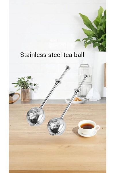 Generic Sweet seven® Stainless Steel Tea filter ,Round,Elegant Strainer for Loose Leaf Tea Easy Clean & Eco