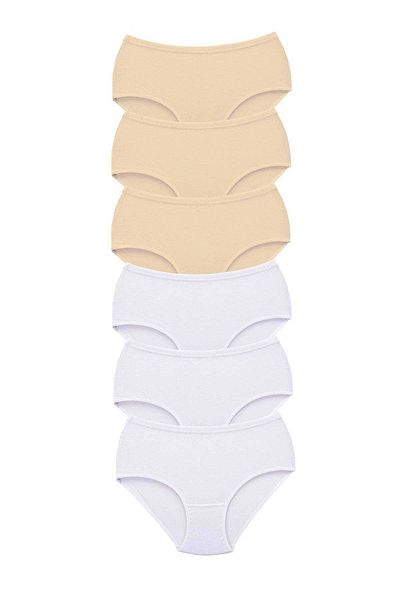 PRATİKOBA 6 Pieces Tutku Women's High Waist Bato Thick Rubber Panties S9