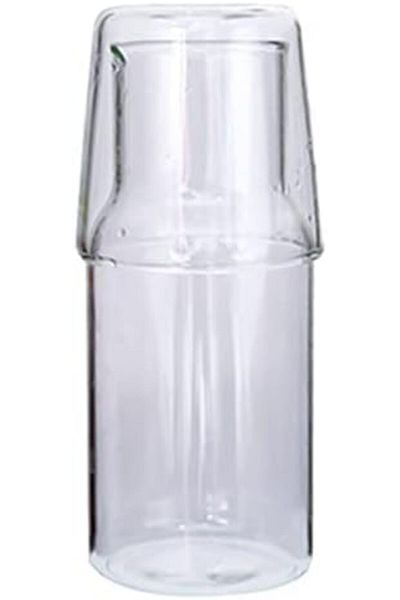 Generic MIBRU Juice and Cold Drink Glass Bottle With Cup 550ml Carafe and Glass Set Water Cup Coke Shape Wa