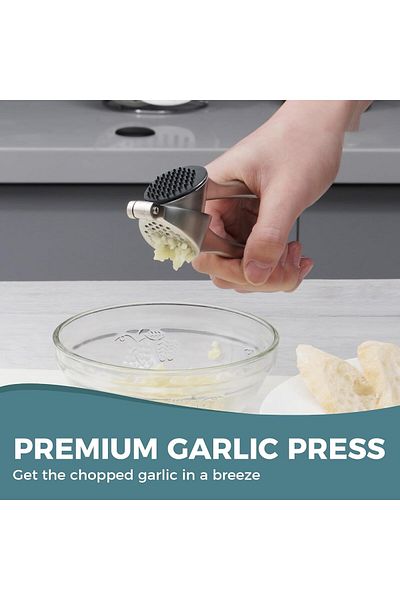 Generic X spring Garlic Press, Garlic Mincer with Ergonomic Grip Handle, Professional Garlic Presser Crushe
