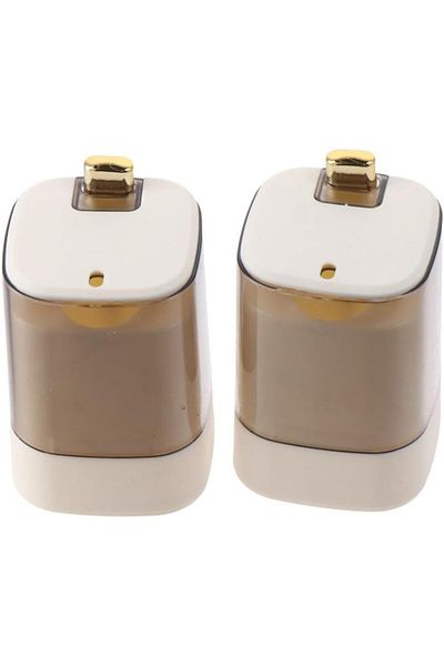Generic Oasisgalore 2pcs Press Toothpick Box Creative Automatic Home Living Room Toothpick Can,Toothpick Ho