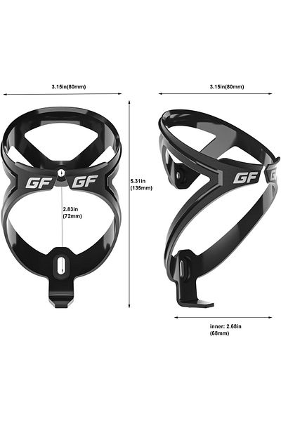 Generic GEMFUL Cycling Water Bottle Holder with 750ml Squeeze Bottle Set Durable for Race Cycle Cross Black