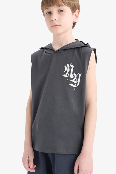 DeFacto Boy's Hooded Printed Undershirt E4186A825Hs