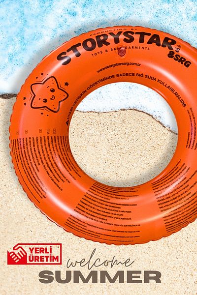 BibKing Children's Swimming Ring,Colorful Pool Ring Suitable for Girls,Boys,Children's Products (Orange 51-61 cm)