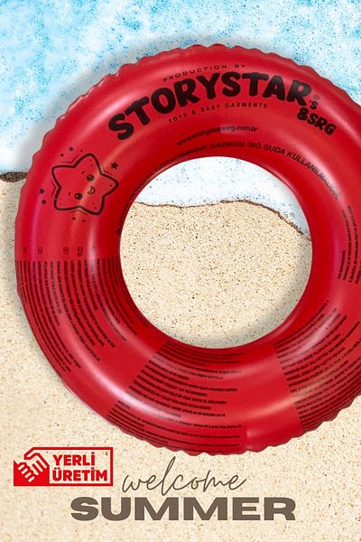 BibKing Children's Swim Ring,Colorful Pool Ring Suitable for Girls,Boys,Children's Products (Red 51-61 cm)