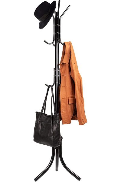 Generic Coat Rack Freestanding, Practical Metal Coat Tree Stand With 12 Hooks, Standing Coat Racks for Bedr