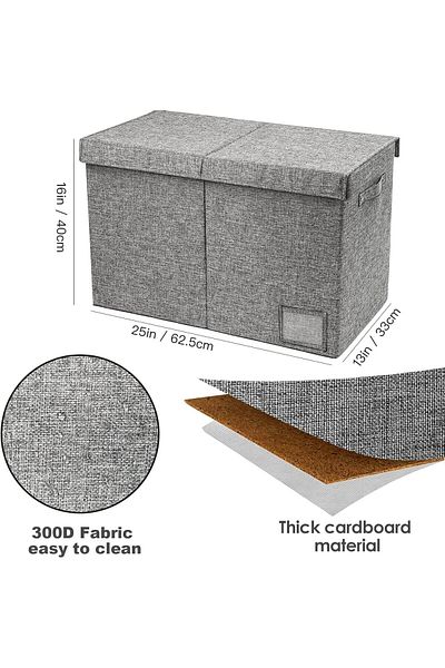 Generic Durku Large Toy Box Storage Chest for Girls Boys Kids,Collapsible Toy Bin Organizer Basket with Lid