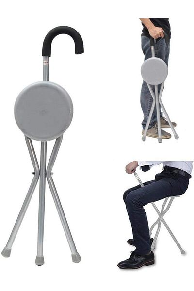 Generic YANQING Aluminum Alloy Folding Stool for The Elderly