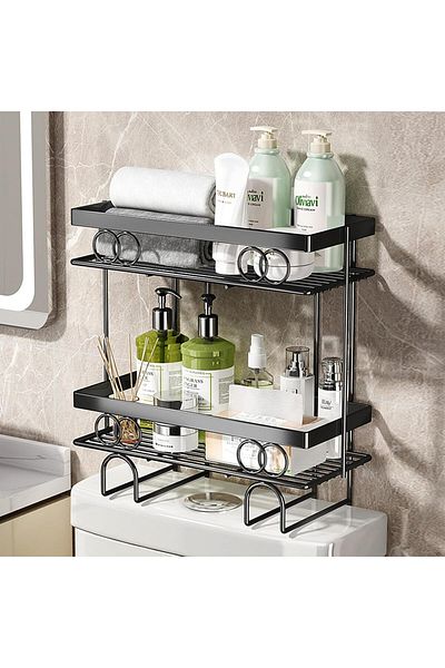 Generic pyebe Over The Toilet Storage Shelf, Bathroom Organizer Shelves Over The Toilet, No Drilling Space